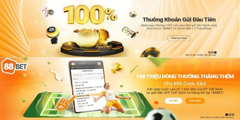 Review 188Bet - Trang Nhà Cái Bóng Đá Top Đầu Uy Tín Các chương trình ưu đãi khủng tại 188bet
