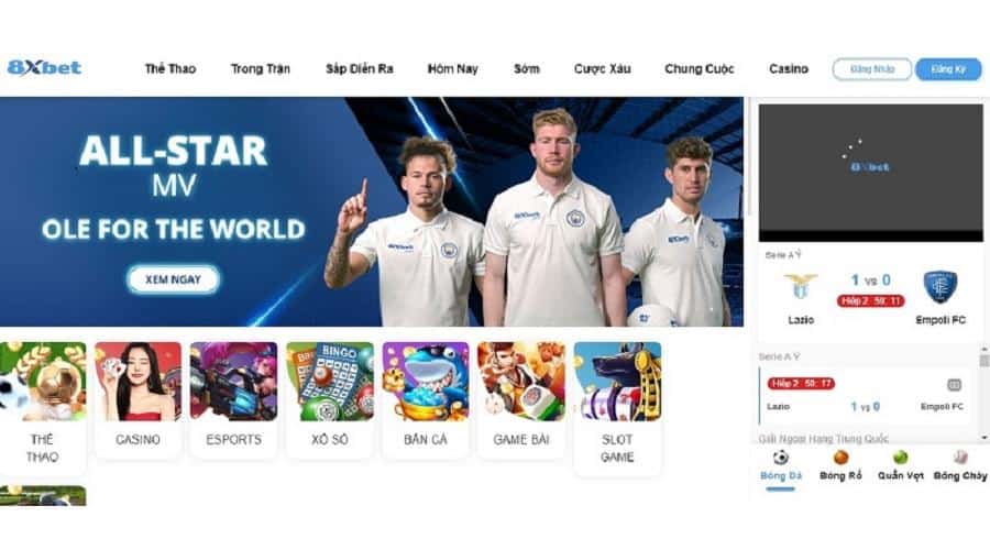 Review 8xbet - Tham Gia Trang Cược Bóng Đá Đẳng Cấp Giới thiệu trang cược bóng đá 8xbet
