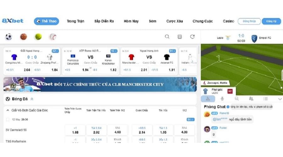 Review 8xbet - Tham Gia Trang Cược Bóng Đá Đẳng Cấp Thế mạnh trong các sản phẩm đặt cược bóng đá tại đây
