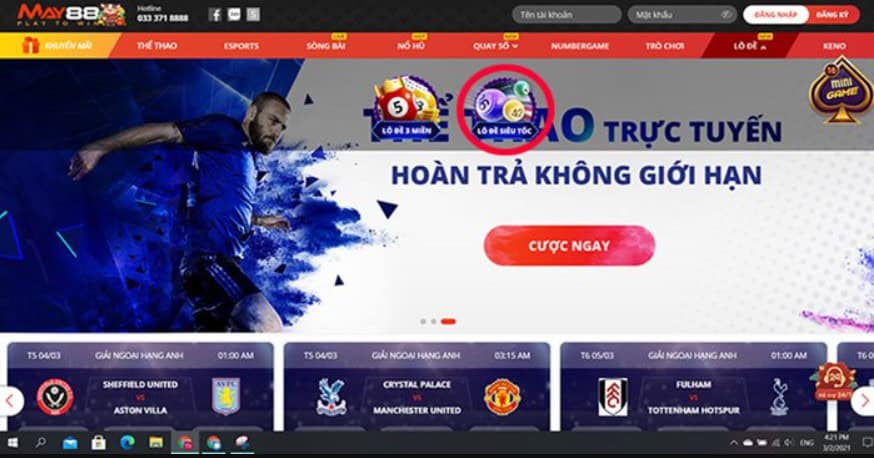 Đánh Giá May88 - nhà cái cá cược bóng đá với sảnh cược Kho game đồ sộ của nhà cái May88