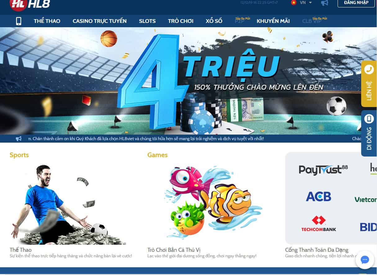 Đánh Giá HL8 – Nhà cái THỜI THƯỢNG và MÁU LỬA nhất Chương trình khuyến mãi cực CHẤT tại nhà cái HL8
