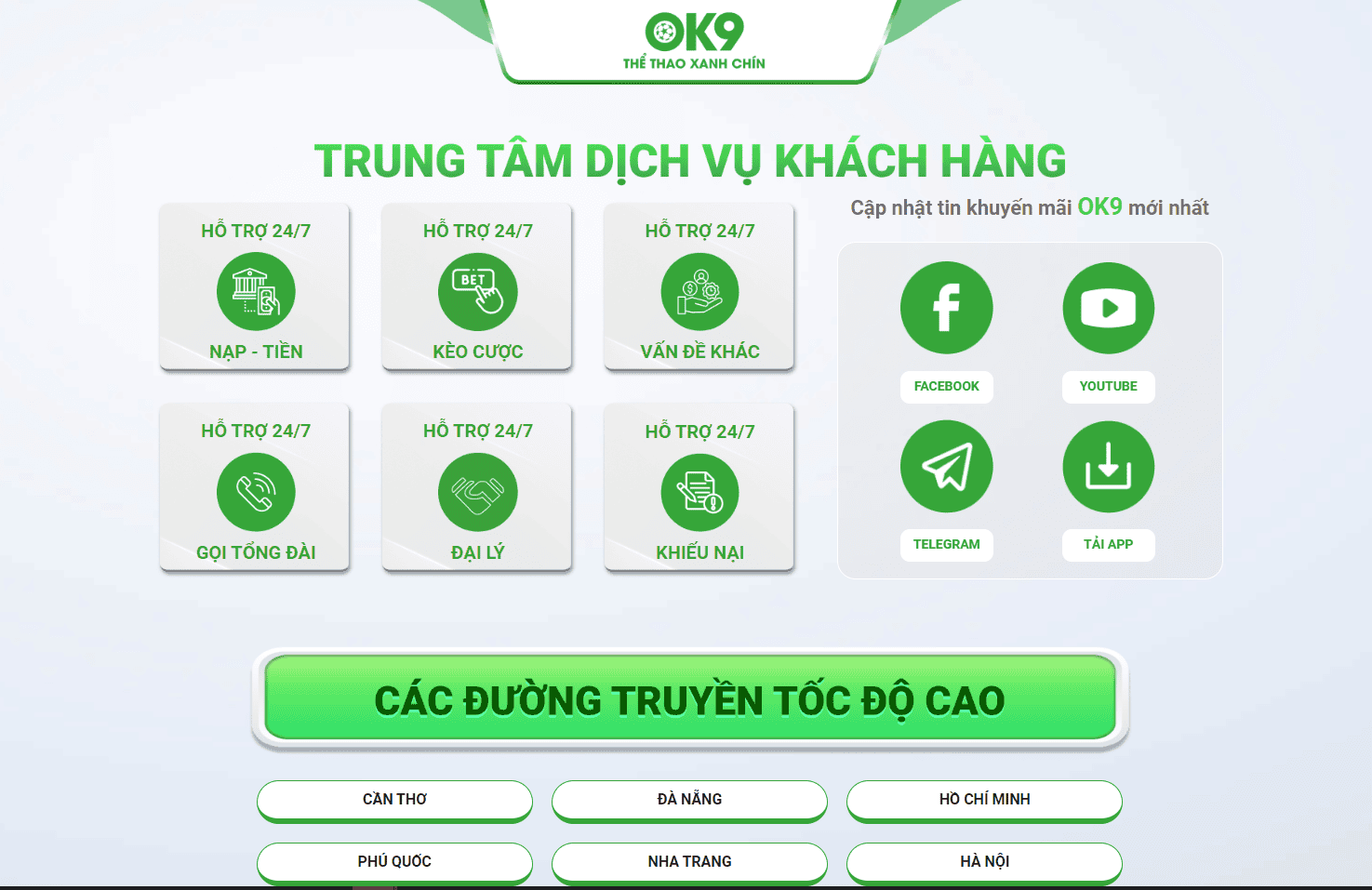 Đánh Giá Ok9 - Trang Nhà Cái Cá Cược Thể Thao Xanh Chín Bộ phận CSKH 24/7, chuyên nghiệp và tận tình
