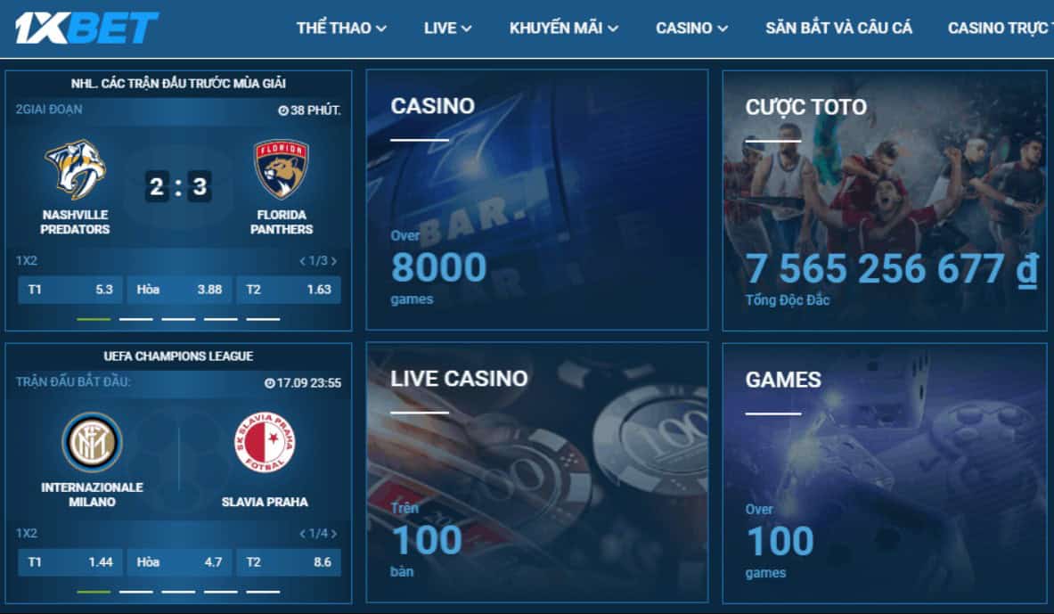 Review 1Xbet - Nhà cái cược thể thao lớn nhất hiện nay Thị trường kèo cược của nhà cái 1Xbet