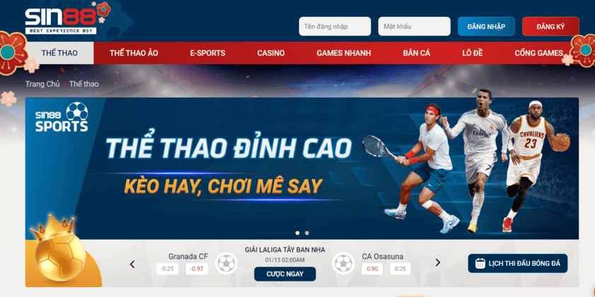 Review Sin88 – Nhà cái cược thể thao uy tín Singapore Kho game cá cược trực tuyến sôi động tại nhà cái Sin88