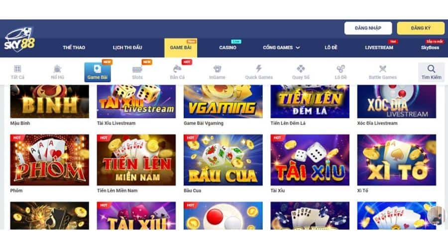 Đánh Giá SKY88 - Thế giới giải trí, cá cược trực tuyến chất Số lượng các kèo cá cược lớn